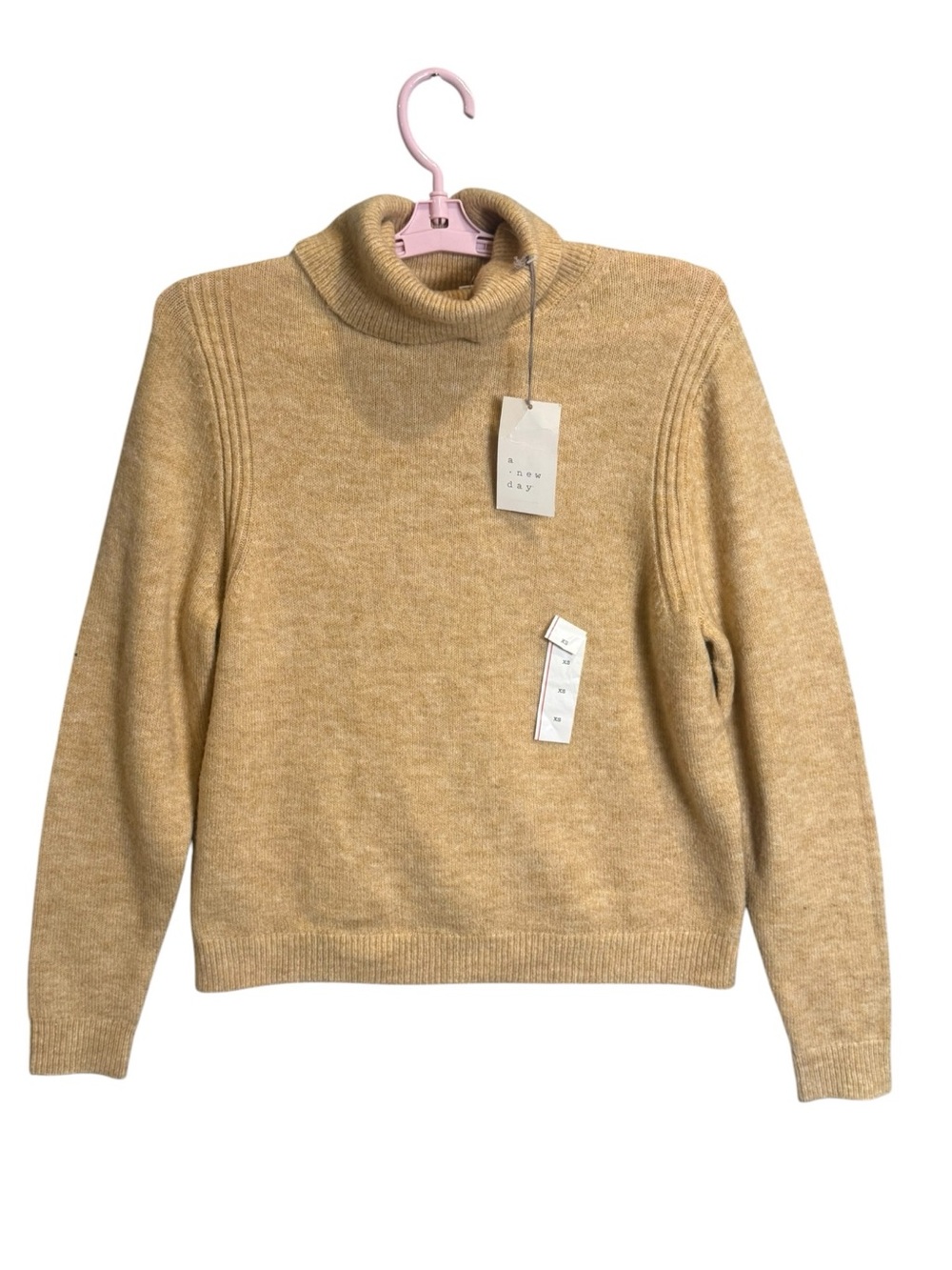 A New Day Women's Turtleneck Sweater Long Sleeve Pullover Cozy Knit Fall Size XS